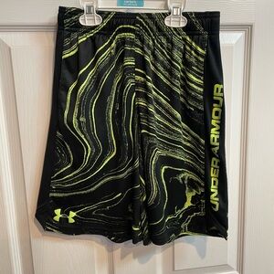 Under Armour Black and Yellow Athletic Shorts